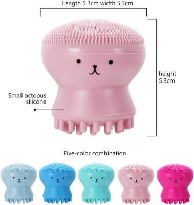 Silicone Octopus Facial Cleansing Brush – 3-in-1 Face Scrubber, Massager &amp;amp; Exfoliator for Deep Cleaning