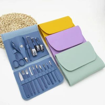 16pcs Stainless Steel Manicure &amp;amp; Pedicure Kit – Professional Nail Clippers Set with Leather Travel Case for Men &amp;amp; Women